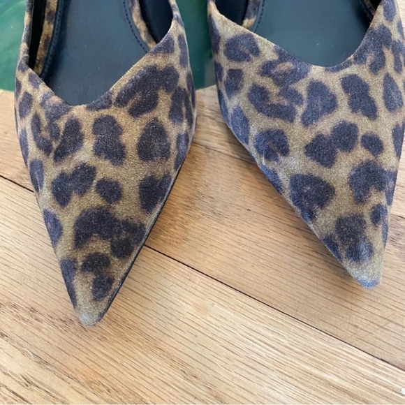 Veronica Beard Fontaine Leopard Print Low Kitten Heels Size 6.5 - Picture 6 of 10